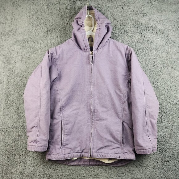 None Other - Canvas Sherpa Lined Jacket Youth Regular Large 14-18 Workwear Outdoors Hooded
